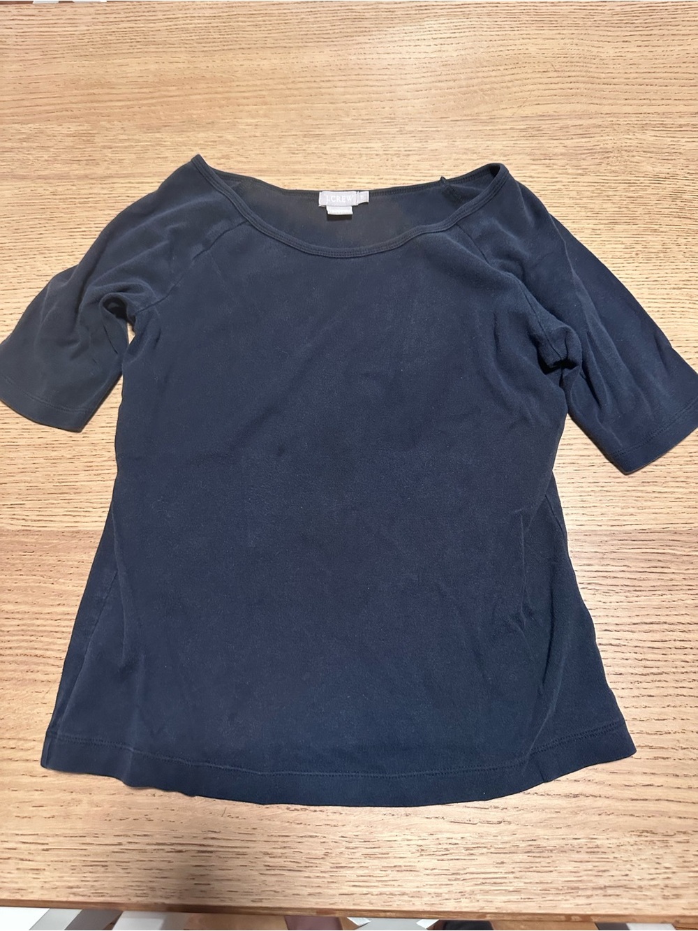 J. Crew Navy Scoop-Neck Short Sleeve Top